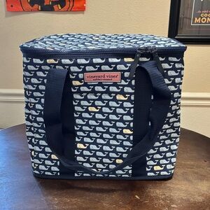 Vineyard Vines Navy Whale Pattern Cooler